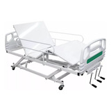 Cama Hospitalar Manual C/ Regulagem De Altura + Colchão