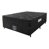 Cama Inbox One Face D33 Ortopédico Black Cama Box Casal Colchão Box 138x188x67 Cor Preto