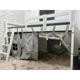 Cama Infantil Com Escorregador Prime Alta Ii E Telhado Ii