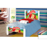  Cama Infantil Solteiro Adesivada Moranguinho C /colchão