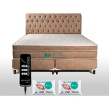 Cama King Size Colchão D45 Magnético Massageador + Base Box