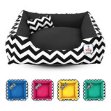 Cama P/ Cachorro Gato Caminha Pet 70x70 100% Lavável+ Brinde Cor Chevron Preto