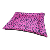 Cama Para Cachorro Pet Impermeável 65x55 Zíper Lavável M Cor Colchonete M - Rosa Pata