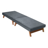 Cama Portatil Dobravel C/ Pes De Madeira Suede, Varias Cores