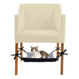 Cama Rede Suspensa Para Gatos Redinha Descando Em Cadeira