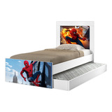 Cama Solteiro C/ Auxiliar Homem Aranha