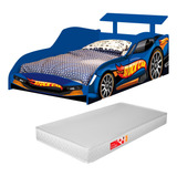 Cama Solteiro Infantil Carros Mc Queen Com Colchão Bela