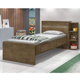 Cama Solteiro Jade Com Baú 2 Gavetas J&a Móveis Di