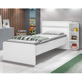 Cama Solteiro Jade Com Baú 2 Gavetas J&a Móveis 