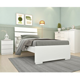 Cama Solteiro Premium, Mesa De Cabeceira Veronna E Eiwt