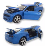 Camaro Carrinho Ferro Miniatura Abre Capô Mala E Porta 13cm