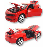 Camaro Carrinho Ferro Miniatura Abre Capô Mala E Porta 13cm