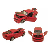 Camaro Carrinho Ferro Miniatura Abre Capô Mala E Porta 13cm