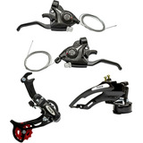 Cambio Dianteiro Traseiro 7v C/gancheira + Alavanca 3x7 Bike