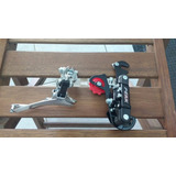 Câmbio Traseiro + Diant Saiguan /roc 6v/7v Preto P/ Bike Mtb