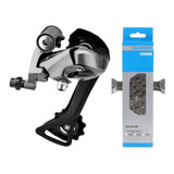 Cambio Traseiro Shimano Claris R2000 8v Gs + Corrente Hg40