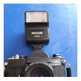 Câmera 35mm Lente Nikon Com Flash