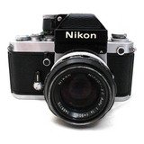 Câmera Analógica Nikon F2 Com Lente Nikkor 50mm F/1.4 Usada
