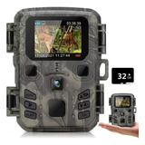 Câmera Caça Infravermelho Prova Água 4k Hd 20mp + Cartão 32g