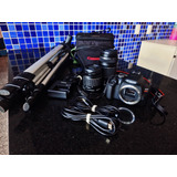 Câmera Canon T7+lente Kit+ 75-300+tripé Profissional...