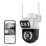Câmera De Segurança Wi-fi Ip Dupla Lent 360 Noturna Externa