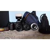 Câmera Fotográfica Analógica Nikon N6006 + 2 Lentes