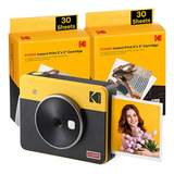 Câmera Instantânea Mini Shot 3 Retrô Kodak Amarela