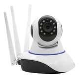 Câmera Ip Sem Fio 360° 3 Antenas Hd Wifi Visão Noturna Alarm