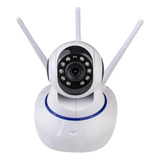Câmera Ip Sem Fio 360° 3 Antenas Hd Wifi Visão Noturna Alarm