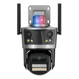 Câmera Ip Tripla Ação 360 Wi-fi Panorâmica Police Ip66 Icsse