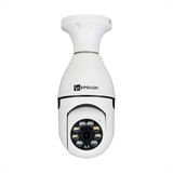 Câmera Lâmpada Espiã Giratória Panorâmica Ip Wifi Visão Noturna Epsilon 