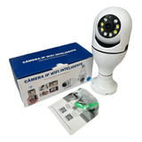 Camera Lampada Segurança Giratória Ip Wifi Cor Branco