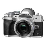 Câmera Olympus Om-d E-m10 Mark Iv Prateada Com Lente 14-42 M