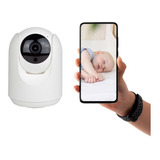 Câmera Segurança Wifi Babá Eletrônica Haiz Mini Botz 1080p Lente 3.6mm Alexa E Google Cor Branco