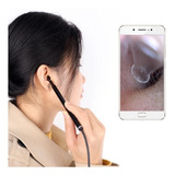 Câmera Sonda Otoscópio Endoscópio 6 Led Lente 5mm Android Pc