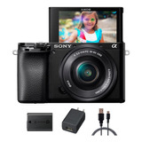 Câmera Sony A6100 24.2mp 4k Wifi Kit Lente 16-50mm Oss