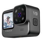 Câmera Viran V9 Sport 4k 20mp Controle Prova D'agua Capacete Cor Preto