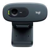 Câmera Web Logitech C270 Hd 720p Webcam Funciona Em Pc Notebook Xbox One Web Cam Com Microfone Filma Cabo Nota Fiscal