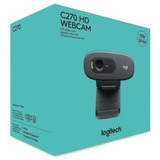 Câmera Webcam Logitech C270 Hd Com 3 Mp Widescreen 720p