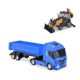 Caminhão Brinquedo Basculante Iveco + Retroescavadeira Case