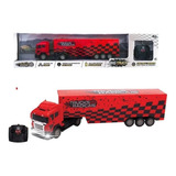 Caminhão Carreta Azul Controle Remoto Big Truck - Unik Toy Cor Vermelho