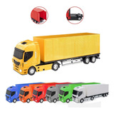 Caminhão Carreta Baú Grande Infantil Hi Way Brinquedos Usual