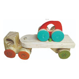 Caminhão Carreta Cegonha Brinquedo Montessori Madeira