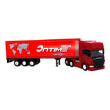 Caminhão Carreta Miniatura De Ferro Scania R730 Trucado 1:64