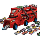 Caminhão Cegonheira Brinquedo Cegonha Carreta + 6 Carrinhos