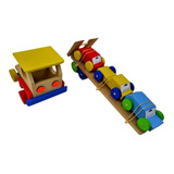 Caminhão Cegonheira Cegonha Brinquedo De Madeira Infantil 