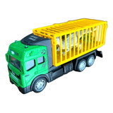 Caminhão Gaiola Miniatura De Ferro Carrinho Dinossauro