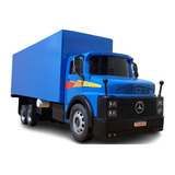 Caminhão Gigante Mercedes Bens 1113 Baú Miniatura 60cm