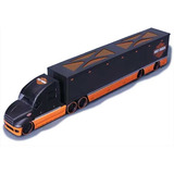 Caminhão Harley Davidson Custom Haulers Maisto Preto 1/64