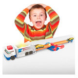 Caminhão Lançador De Carrinhos Pista Infantil